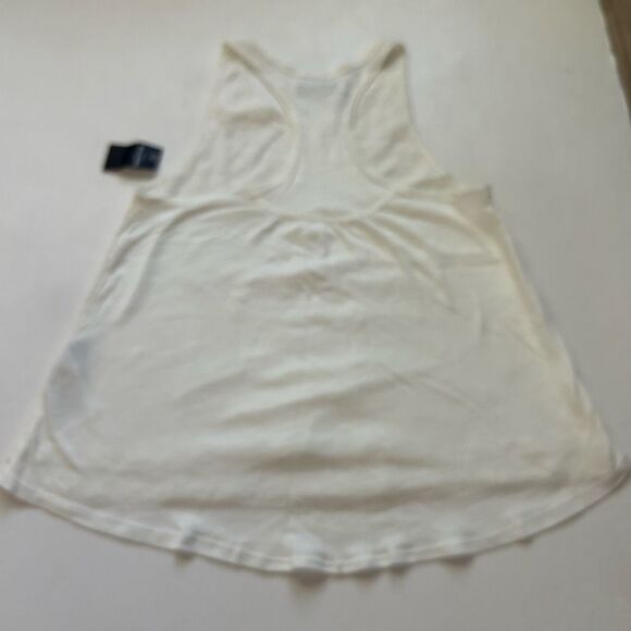 Abercrombie Kids White Sequin Lace Tank Top L NWT Layered Hem - Picture 2 of 6
